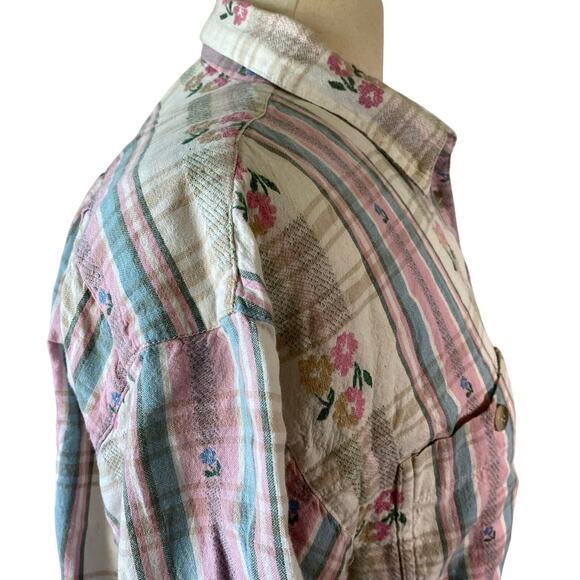 vintage 90s cottage grandmacore pink blouse - Picture 7 of 9